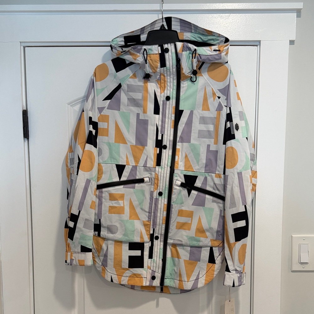 FP Movement Singin’ In The Rain Printed Packable Jacket Womens XS NEW WithoutTag